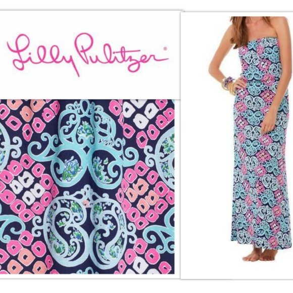 Lilly Pulitzer Dresses & Skirts - Lilly Pulitzer- Marlisa Print Cotton Maxi Dress-xs